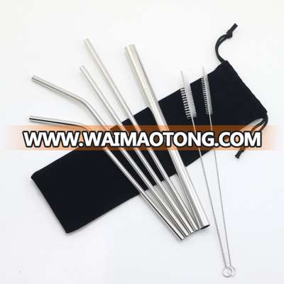 2018 cheap factory wholesale color drinking custom stainless steel straw,reusable metal straw with cleaning brush