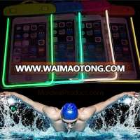 Luminous Waterproof Phone Pouch - Amazon Best Selling Underwater Dry Bag for Samsung iPhone Glow Touch Cover Swimming Phone Case